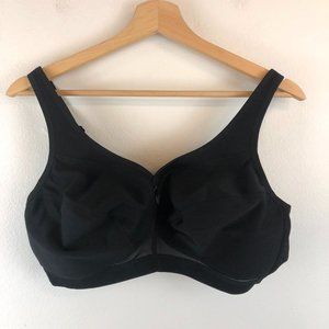 NWOT Glamorise Unpadded Black Mesh Bra 38DD